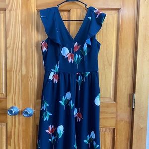 Loft factory floral jumpsuit